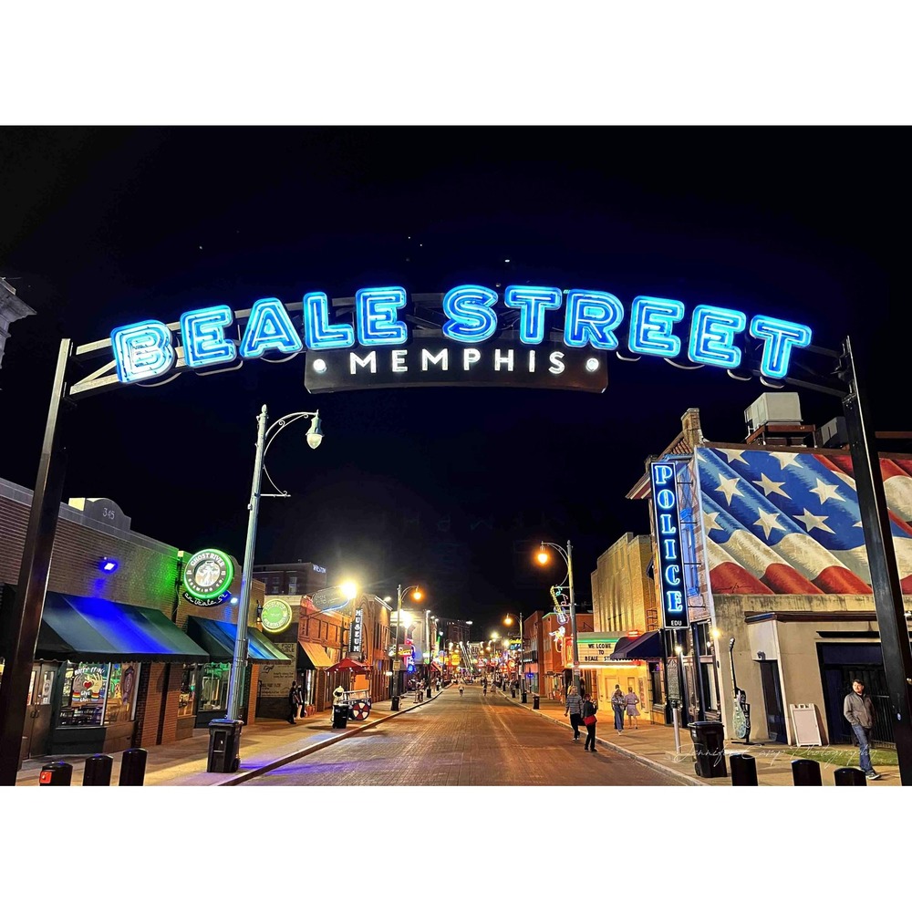 Memphis TN Beale Street Sign - Wall Art, Home Decor, Bar Photography Size 5x7